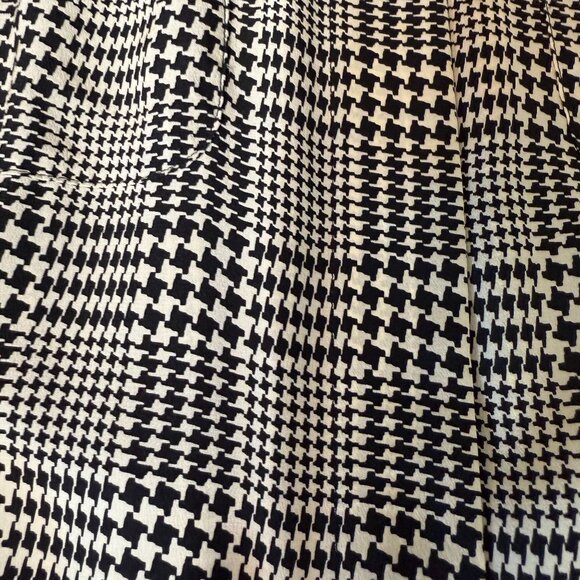 vtg Nipon Boutique‎ Dress Sz 4 Black White Silk Houndstooth Neiman Marcus - Picture 10 of 11